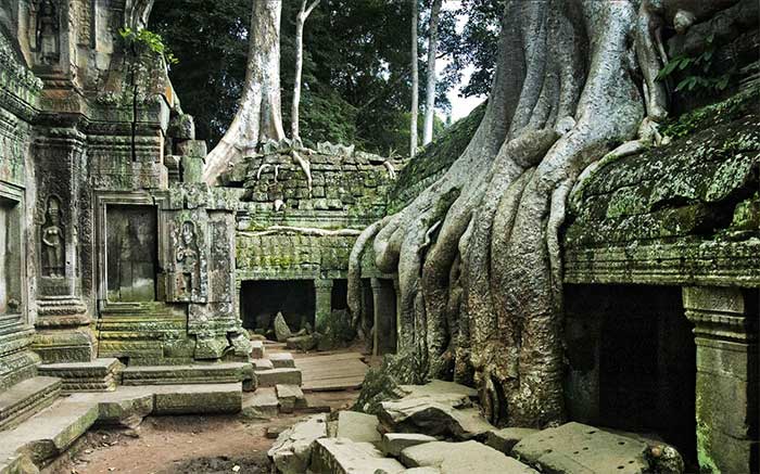 Đế chế Khmer và các tàn tích đền thờ được thiên nhiên bao phủ
