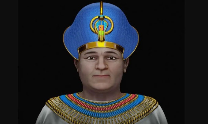 Chân dung Amenhotep III tái hiện sau 3.400 năm qua khảo cổ